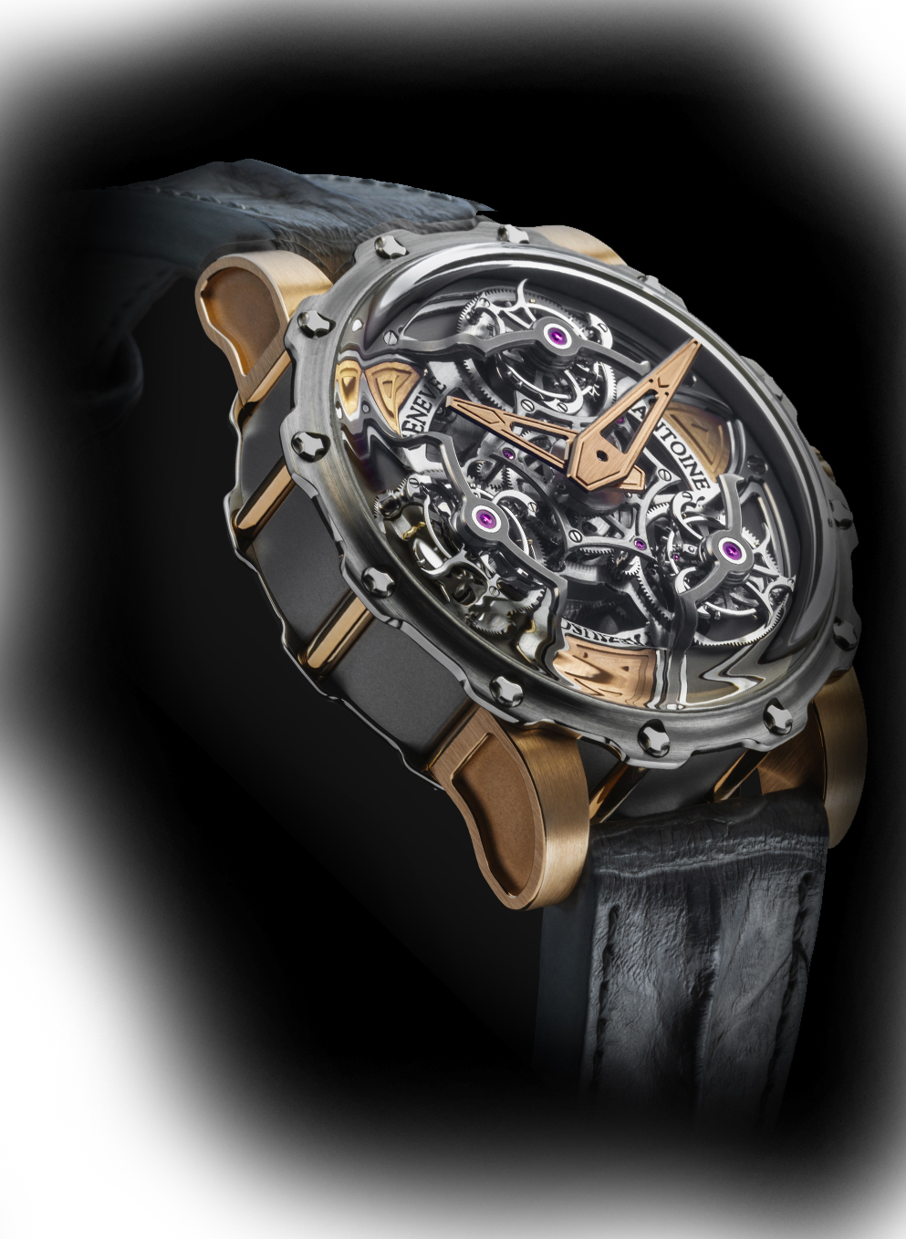 Titanium-Steel-Pink gold