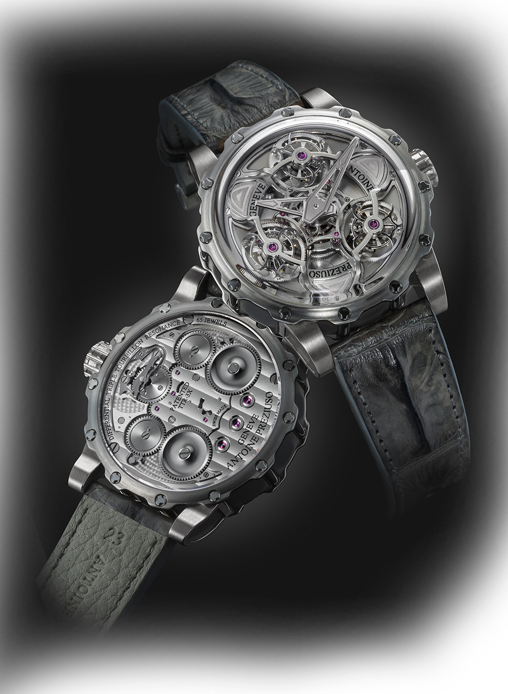 Titanium-Steel-White gold